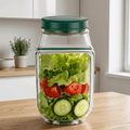 Tarro para Ensalada con Compartimento para Aliño