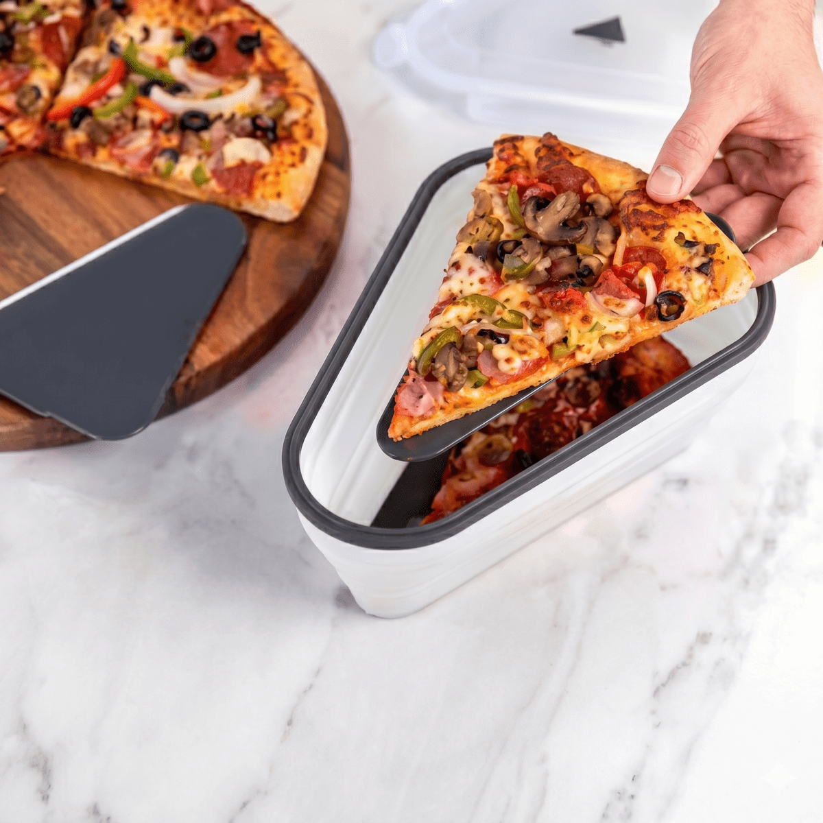 Tupper Plegable para Pizza Reutilizable