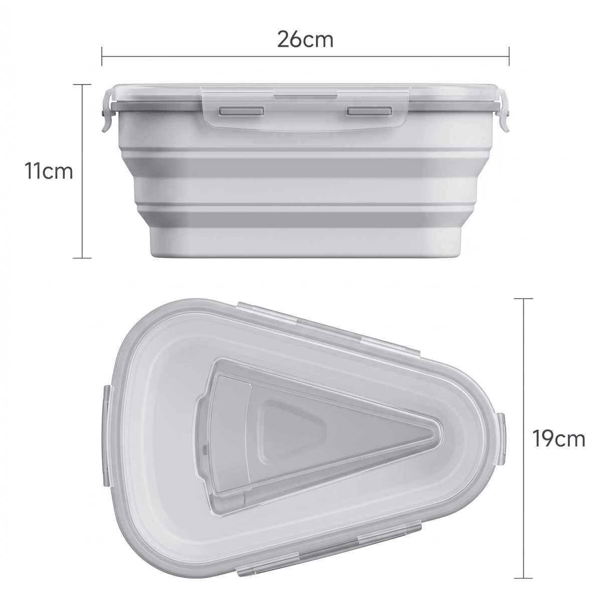 Tupper Plegable para Pizza Reutilizable