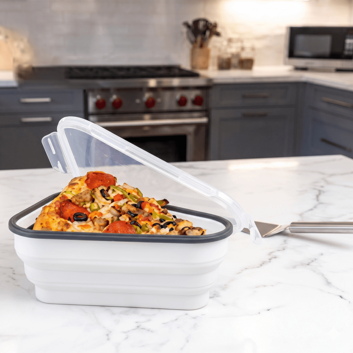 Tupper Plegable para Pizza Reutilizable